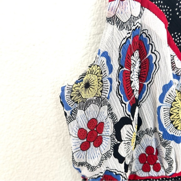 Bisou Bisou Mini Babydoll Dress Y2k Floral Sheer Garden Girl Festival Size Large - Picture 7 of 14